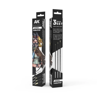 AK Tabletop synthetic brushes set / Sada Profi štětců 3v1