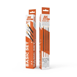 AK Basic brushes set / Sada štětců 3v1