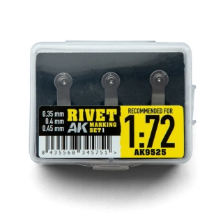 AK Rivet Marking Set 1 (1/72) / Set nýtovacích koleček 3v1