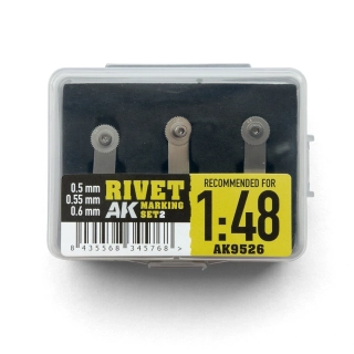 AK Rivet Marking Set 2 (1/48) / Set nýtovacích koleček 3v1