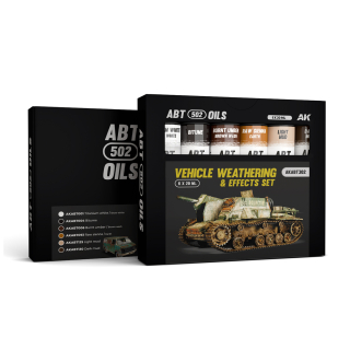 AK Vehicle Weathering Effects set (6x20ml) / Sada olejových barev - Technika