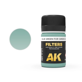 AK Blue Green Filter for Green Vehicles - 35ml / Modrozelený filter pro zelená vozidla