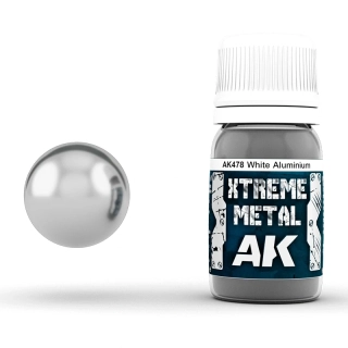 AK Xtreme Metal White Aluminium 30ml / Světlý hliník