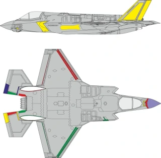 Eduard F-35B RAM panely - masky paneláže 1/48