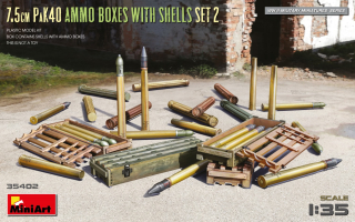 Miniart 7.5cm PaK40 Ammo Boxes w/Shells Set 2 1/35