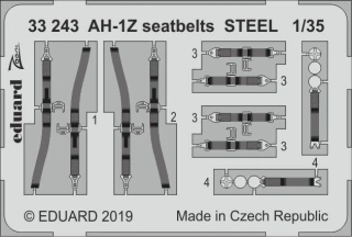 Eduard AH-1Z upínací pásy OCEL (Academy) - detail set 1/35