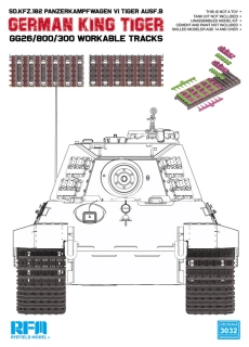RFM King Tiger workable tracks (Gg26/800/300) - pohyblivé pásy 1/35