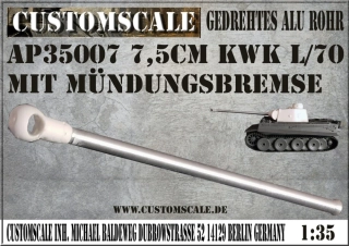 Custom scale 7,5cm KWK L/70 With Muzzle Brake 1/35