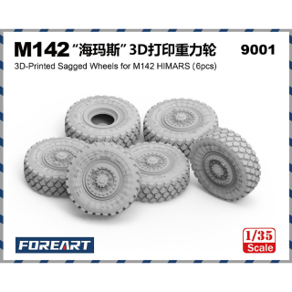 Foreart 3D Printed Sagged Wheels for M142 HIMARS 1/35