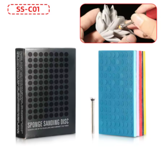 DSPIAE SS-C01 Self Adhesive Sponge Sanding Disc Set 5mm / Set hřídelky a náhradních brusných houbiček (dřík 3mm)