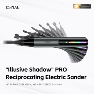 DSPIAE ES-A PRO Reciprocating Sander / Aku Modelářská vibrační mikrobruska + Příslušenství 8v1