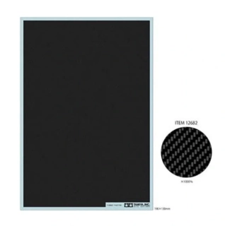Tamiya Carbon Decal Twill/Extra Fine / Obtiskový arch se vzorem karbonu - extra jemný