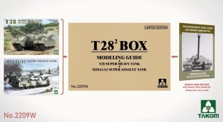 Takom T28² Box - T28 + M28A1/A2 + Modelling Guide 1/35 (Předobjednávka květen)