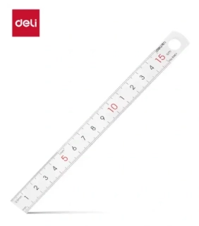 Deli Pravítko ocelové řezací - 15cm