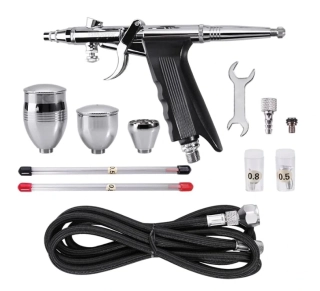Langlengtec 116B Double Action Airbrush 3v1 0,3mm + 0,5mm + 0,8 mm (Trigger type)