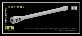 RFM 3D printed Gun barrel D-25T for JS-2, for Tamiya/Dragon/Trumpeter 1/35 (Předobjednávka červen)
