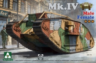Takom WW I Heavy Battle Tank Mk.IV 2in1 Special Edition 1/35 (Předobjednávka květen/červen)