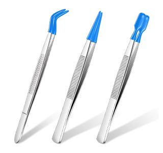Set protiskluzových pinzet (pogumované) 3v1