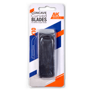 AK Concave Curved Blades for AK-9545 (10 Units) / Sada 10ks náhradních čepelí - Oblé špičaté