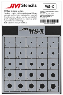 JM Stříkací šablona na kola WS-X (1-8,2mm)
