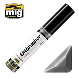 Ammo Mig Oilbrusher Steel / Ocelová