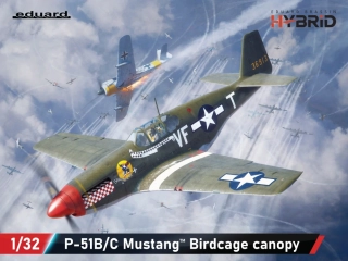 Eduard P-51B/C Mustang Birdcage canopy Hybrid 1/32 (Předobjednávka říjen)