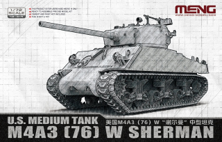 MENG U.S. Medium Tank M4A3 (76) W Sherman 1/72 (Předobjednávka říjen)
