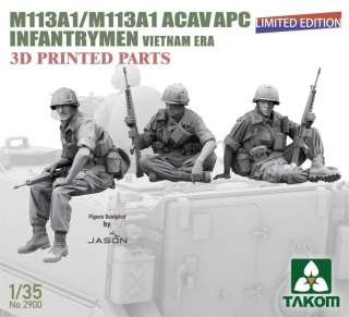 Takom M113A1/M113A1 ACAV APC Infantrymen Vietnam 3D print (3 figurky posádky) 1/35 (Předobjednávka listopad/prosinec)
