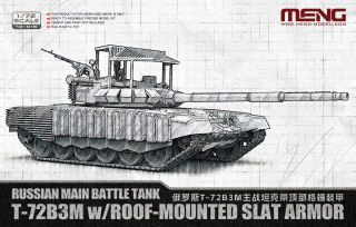 MENG Russian Main Battle Tank T-72B3M With Roof-Mounted Slat Armor 1/72 (Předobjednávka prosinec)