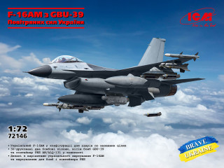 ICM Ukrainian Air Force F-16AM with GBU-39 Bombs 1/72 (Předobjednávka listopad/prosinec)